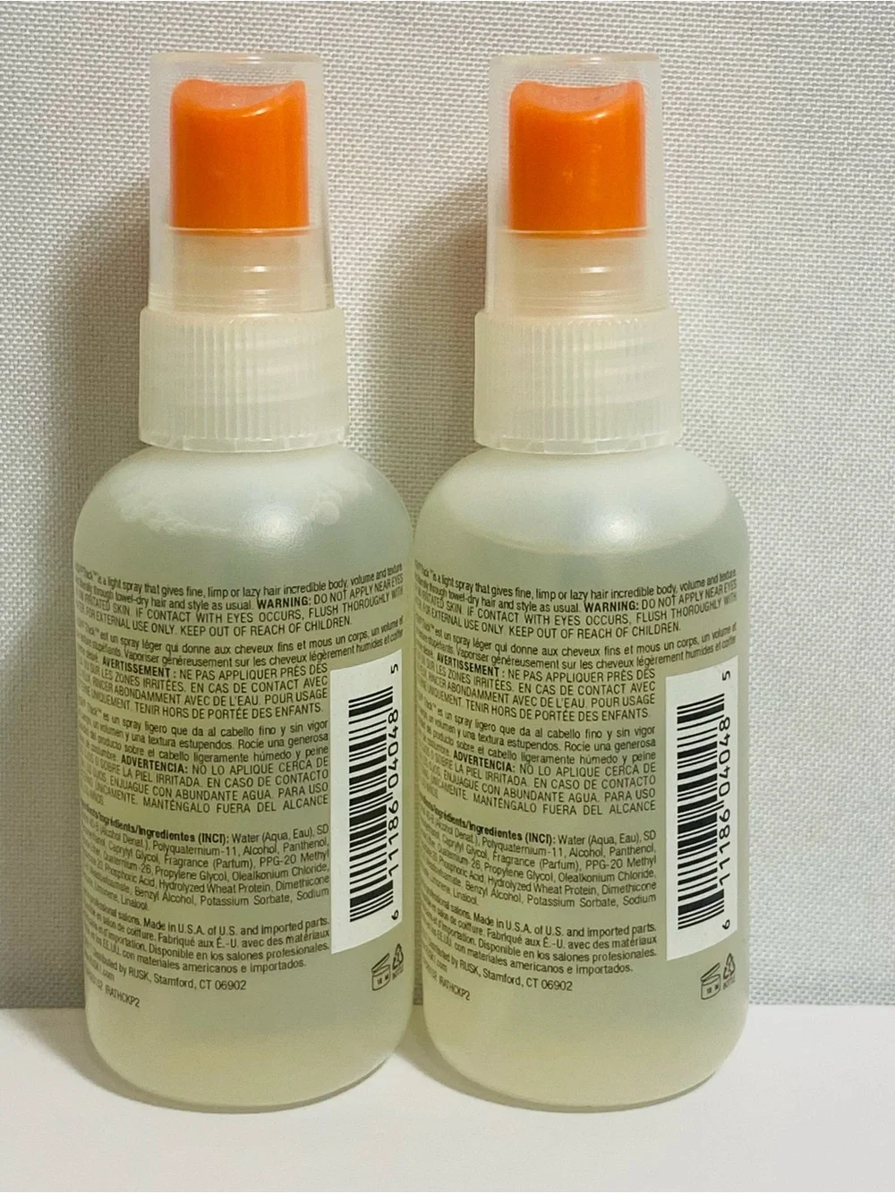 RUSK Thick Body & Texture Amplifier Duo (Travel Size) – 2 oz Each